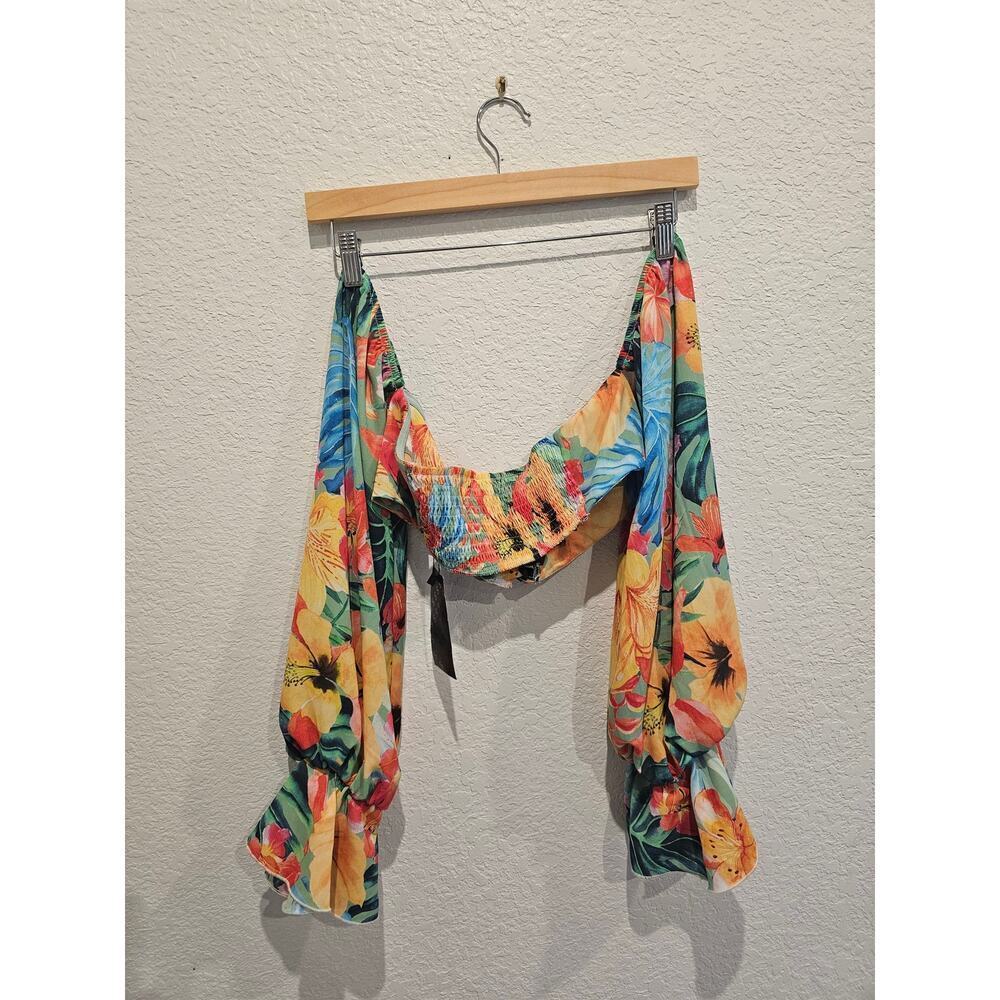 Tropical crop  troplical tie front sz Medium - Picture 3 of 4